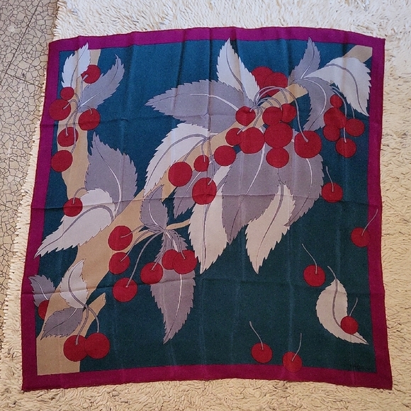 Grès Paris Pink and Gray Silk Scarf - Picture 1 of 7